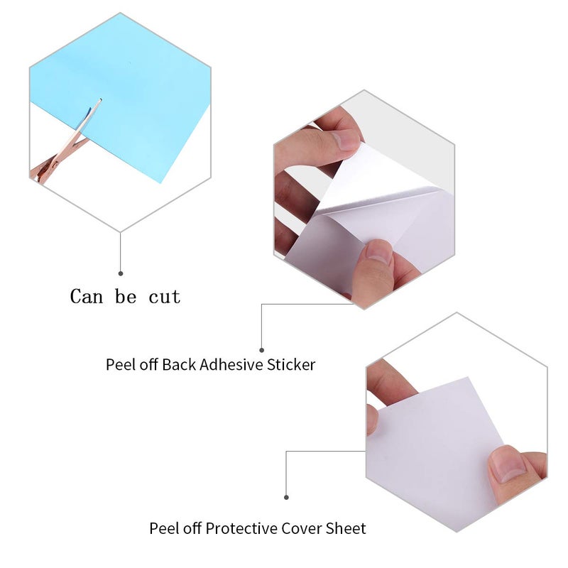 Lamoutor 32 Flexible Mirror Sheets - Square Mirror Tiles Self-Adhesive Wall Stickers for Home Decor - Image 3